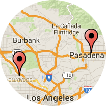Map: Lave Avenue to Hollywood Boulevard